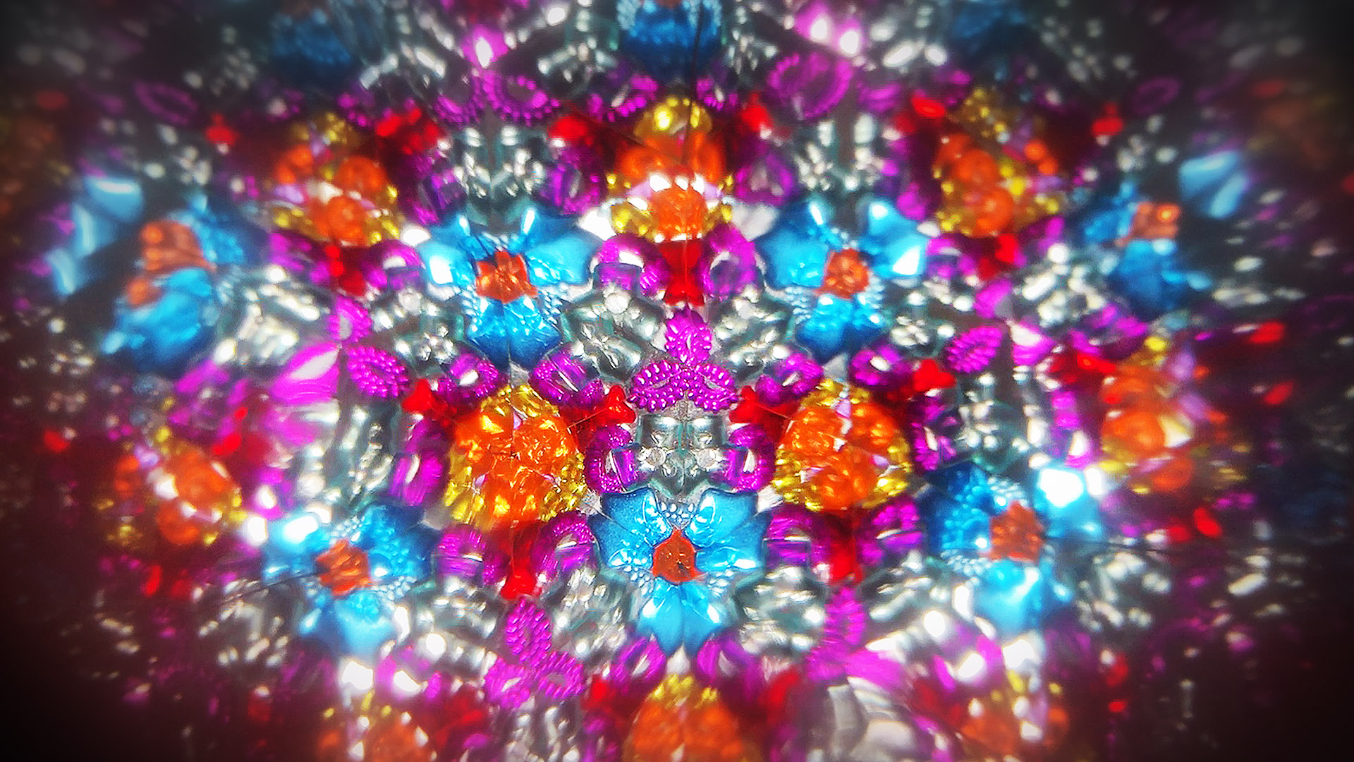 Still image of the view from a kaleidoscope